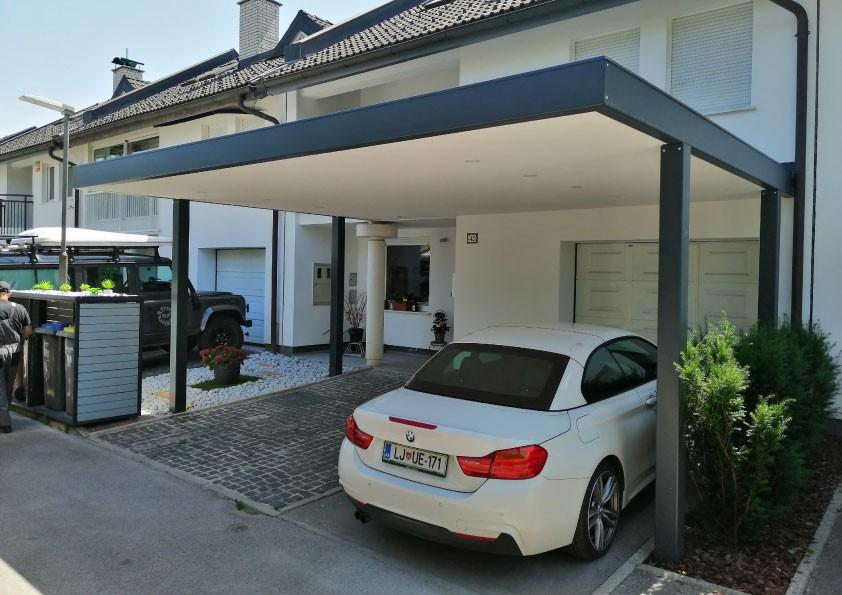 Kovinski nadstreški vroče cinkani