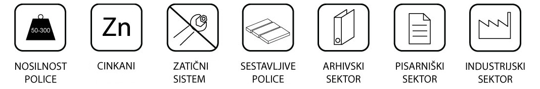 Značilnosti kovinskih regalov za srednje in manjše obremenitve