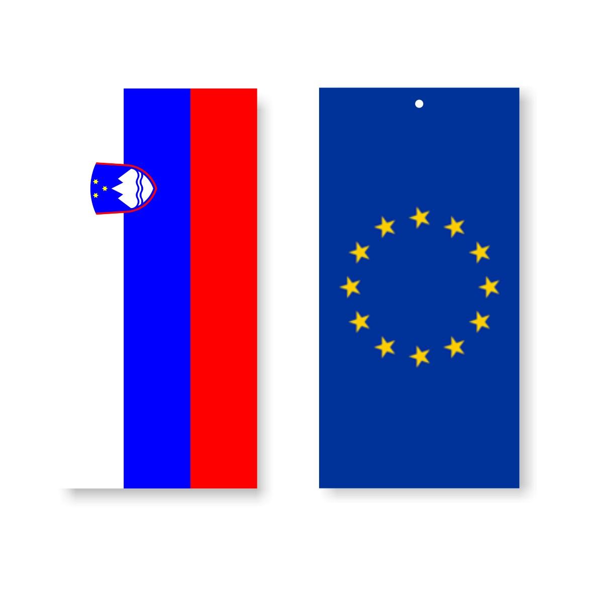 Namizne zastave Slovenije in Evropske Unije